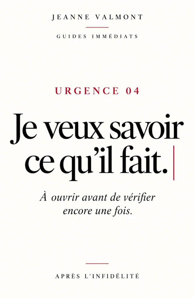 Couverture de URGENCE 04, Je veux savoir ce qu’il fait